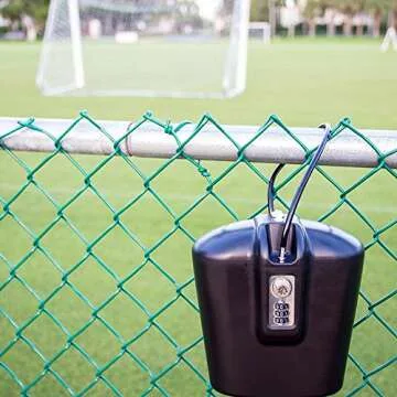 SAFEGO Portable Indoor/Outdoor Lock Box Safe with Key and Combination Access (Black)