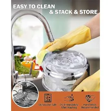 Cook N Home Cookware Basic Pots and Pans, 12 Piece set, Stainless Steel Grey Silicone Handle