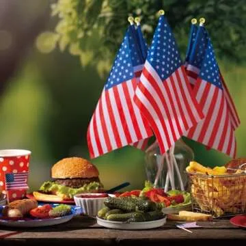 OHOME 12 Pack Mini American Flags for 4th of July