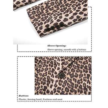 Stylish THWEI Mens Leopard Print Blazer Jacket