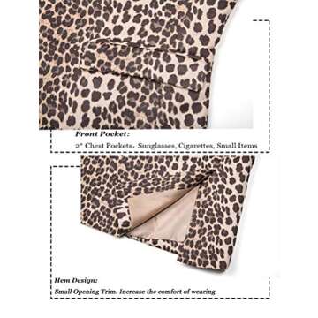 Stylish THWEI Mens Leopard Print Blazer Jacket