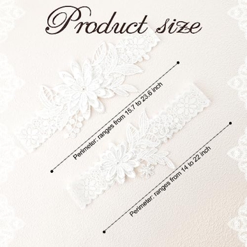 Elegant WRNZL White Wedding Garters for Brides
