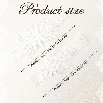 Elegant WRNZL White Wedding Garters for Brides