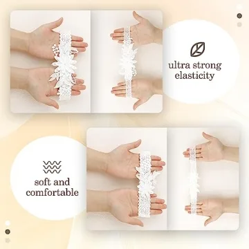 Elegant WRNZL White Wedding Garters for Brides