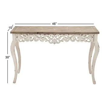 Deco 79 Decorative Wood Console Table with Vintage Finish