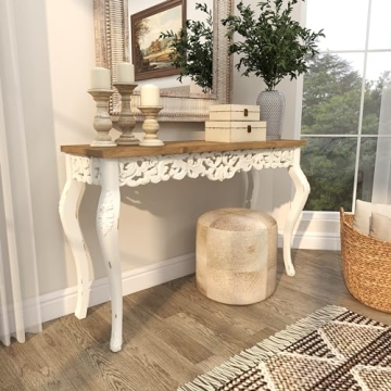 Deco 79 Decorative Wood Console Table with Vintage Finish