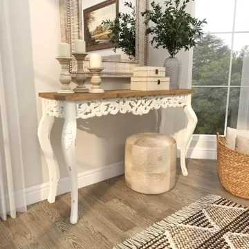 Deco 79 Decorative Wood Console Table with Vintage Finish