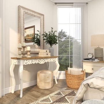 Deco 79 Decorative Wood Console Table with Vintage Finish