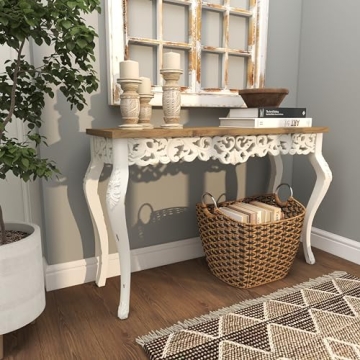 Deco 79 Decorative Wood Console Table with Vintage Finish