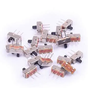 Cylewet 20Pcs 2 Position SPDT 1P2T Mini Vertical Slide Switch with 3 Pins PCB Panel for Arduino (Pack of 20) CYT1024