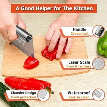 Versatile Stainless Steel Dough Pastry Scraper 1