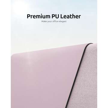 YSAGi Leather Desk Protector - Large Non-Slip Mat for Office