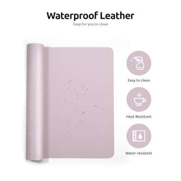 YSAGi Leather Desk Protector - Large Non-Slip Mat for Office