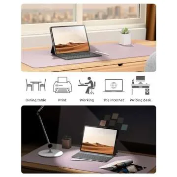 YSAGi Leather Desk Protector - Large Non-Slip Mat for Office