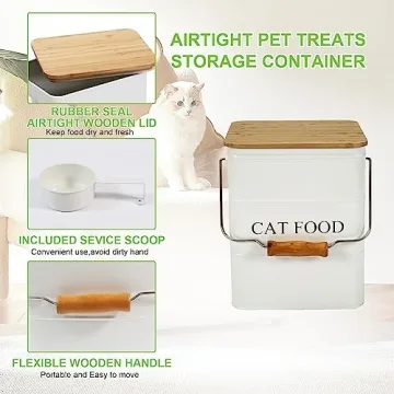 Elegant Brabtod Cat Food Storage Container for Freshness