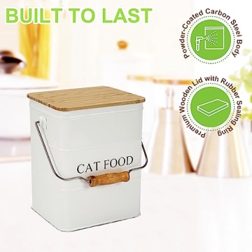 Elegant Brabtod Cat Food Storage Container for Freshness