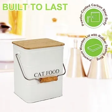 Elegant Brabtod Cat Food Storage Container for Freshness