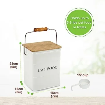 Elegant Brabtod Cat Food Storage Container for Freshness