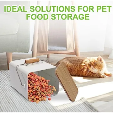 Elegant Brabtod Cat Food Storage Container for Freshness