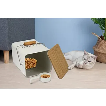 Elegant Brabtod Cat Food Storage Container for Freshness