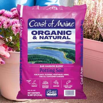 Coast of Maine Bar Harbor Blend Organic and Natural Potting Soil for Houseplants, Flowers, Vegetable...