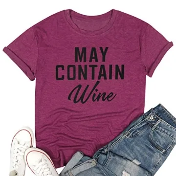 May Contain Wine T-Shirt for Stylish Wine Lovers