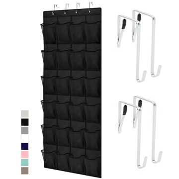 Gorilla Grip Over the Door Shoe Organizer with 24 Pockets