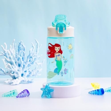 Zak Designs Disney Princess Kids Water Bottle 16oz Durable Plastic