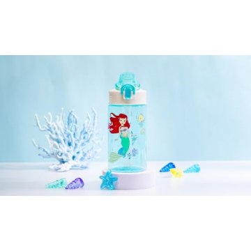 Zak Designs Disney Princess Kids Water Bottle 16oz Durable Plastic