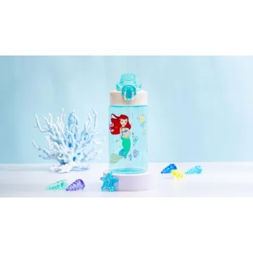 Zak Designs Disney Princess Kids Water Bottle 16oz Durable Plastic