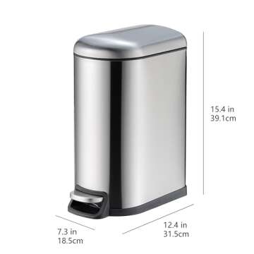 Amazon Basics 10L Trash Can with Soft-Close Lid