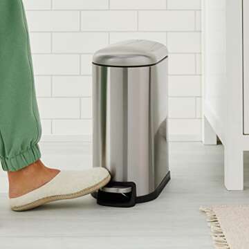 Amazon Basics 10L Trash Can with Soft-Close Lid