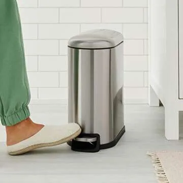 Amazon Basics 10L Trash Can with Soft-Close Lid