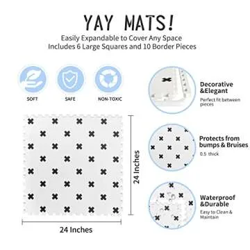 Yay Mats Stylish Baby Play Mat for Safe Play Spaces