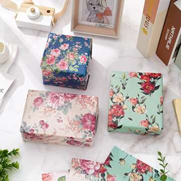 Whaline 12 Sheet Floral Wrapping Paper Vintage Gift Wrap