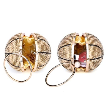 Basketball Shaped Rhinestones Evening Clutch Bag