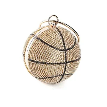 Basketball Shaped Rhinestones Evening Clutch Bag