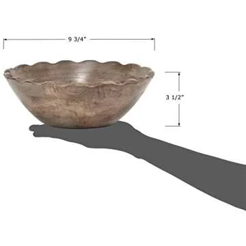 Elegant Red Co. Wooden Centerpiece Serving Bowl