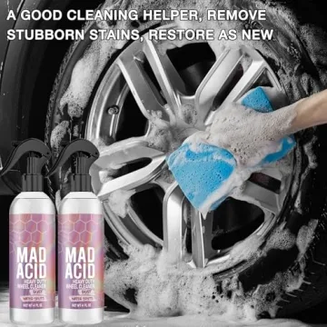 Mad Acid Glass Cleaner, Heavy-Duty Wheel Cleaner, Wheel and Tire Cleaner Multi Purpose, Powerful Water Spot Remover for Cars, Easily Remove Water Spots and Stains, 4 Fl.oz
