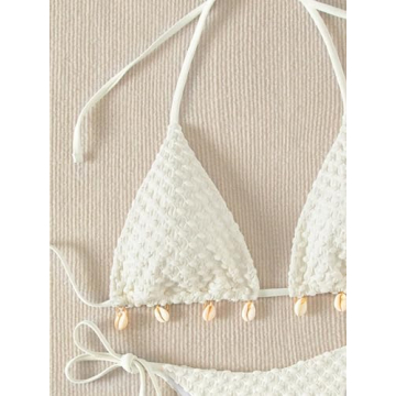 GORGLITTER Women's Halter Triangle Bikini Set for Summer Fun