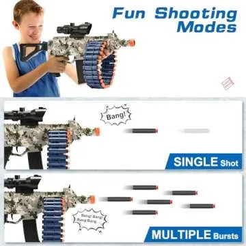 Electric Automatic Toy, JakMean Toy Blaster with 30 Dart Clips and 100 Foam Darts, Outdoor Shooting Games Toys for 6-12 Year Old Boys & Girls Adults, Gifts for Birthday Xmas, Green