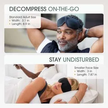 Nidra Sleep Mask for Men Women, Black 3D Blackout Sleeping Mask, Contoured Eye Mask for Lash Extensions, Side Sleepers Eye Cover, Zero Eye Pressure, Travel Eye Shades, Night Blindfolded for Deep Sleep