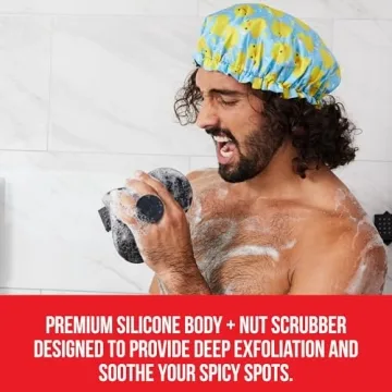 HAPPY NUTS Silicone Body Scrubber for Gentle Exfoliation