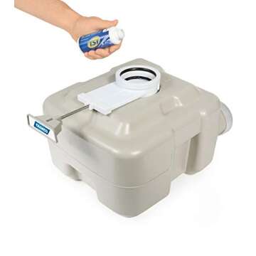 Camco 5.3-Gallon Portable Travel Toilet for Camping Convenience