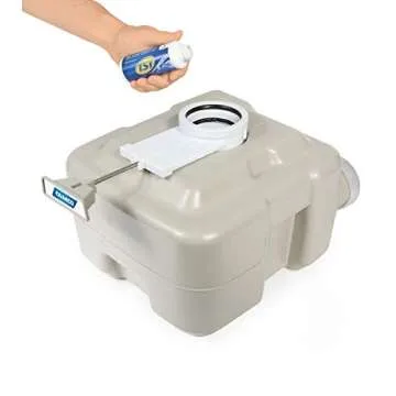 Camco 5.3-Gallon Portable Travel Toilet for Camping Convenience