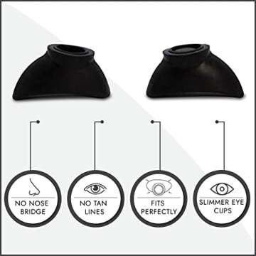 Super Sunnies Slim Flex UV Eye Protection Goggles for Tanning