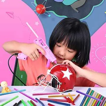 Ewparts Colored Hot Glue Sticks - 84 Pack for Crafts