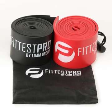 Limm Muscle Compression Floss Bands - Tack and Flossing Bands for Mobility, Fitness, and Recovery - Best for Athletes, Therapy and Injury - Set A: Includes 2 Levels of Compression and Travel Pouch