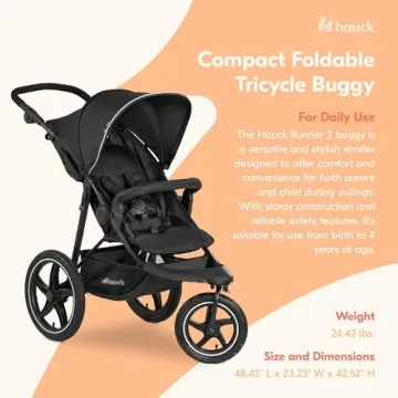Hauck Runner 2 Jogging Stroller - Compact & Durable