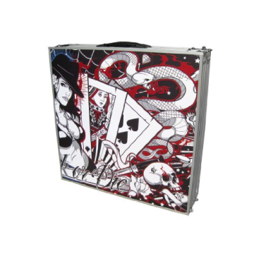 Tattoo Portable Beer Pong Table with Cool Cup Holes